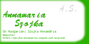 annamaria szojka business card